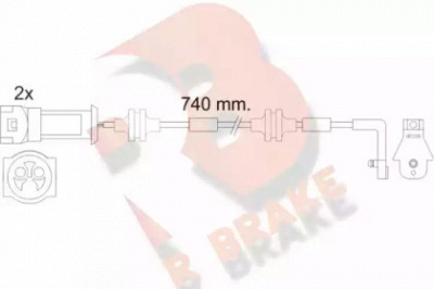 R BRAKE 610446rb -  Сигнализатор, износ тормозных колодок